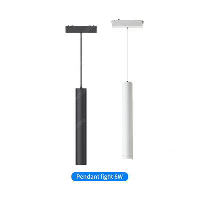 Alüminyum Manyetik Düz Lustre Anti Glare 6W 24° Track Rail Pendant Light