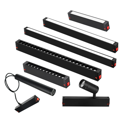 220V Yüksek Voltajlı Karıştırılmış Masterless Manyetik Track ızgara ışığı Ev oturma odası için
