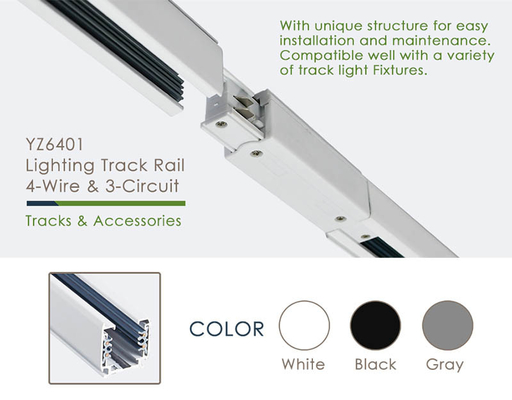 CE RoHS Raylı Aydınlatma Raylı Sistem 0.5m 1m 1.5m LED Raylı Işık Sistemi