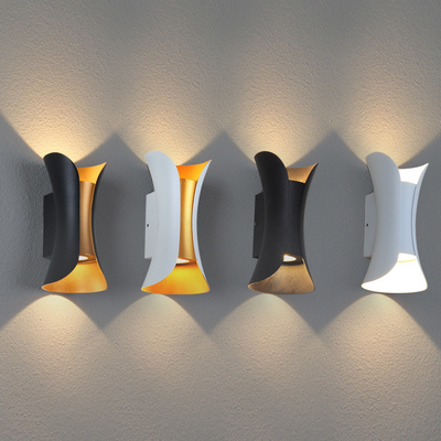 Kum Siyahı Cri80 6W IP65 Suya Dayanıklı Yukarı ve Aşağı Işıklı Led Duvar Lambaları