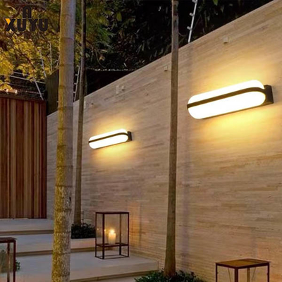 Nem Geçirmez Dış Mekan Balkon Duvar Işıkları 100 * 260mm Siyah Renk