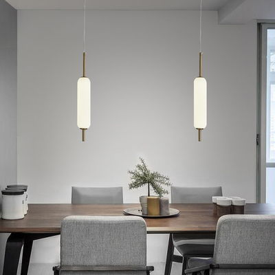 Minimalist LED Sarkıt Yemek Odası 6000K Uzun Sarkıt Işık