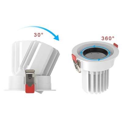 Beyaz Renk 12W 15W 24W 30W 35w Kısılabilir Banyo Downlight Ayarlanabilir Açı