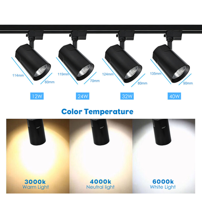 Ev Oturma Odası 24W 32W 40W için 3000k 4000k Cob Parça Spot Işığı