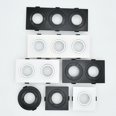 Kare / Yuvarlak Gömme Mr16 Downlight Muhafaza GU10 Downlight Armatür