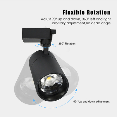Süpermarket LED Parça Işığı Yüksek Ekran İndeksi Ayarlanabilir COB LED Spot Işığı