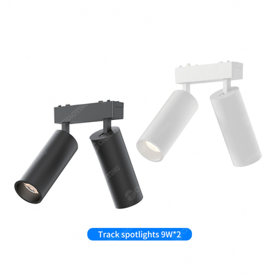 Manyetik Çift Başlı Yolu Işığı 18W 4000K 6000K Anti Glare Spotlight